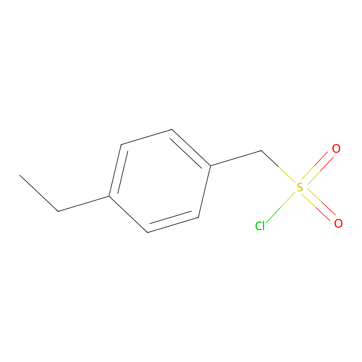 (4-Ethylphenyl)methanesulfonyl chloride molecular structure, CAS 64732-33-8