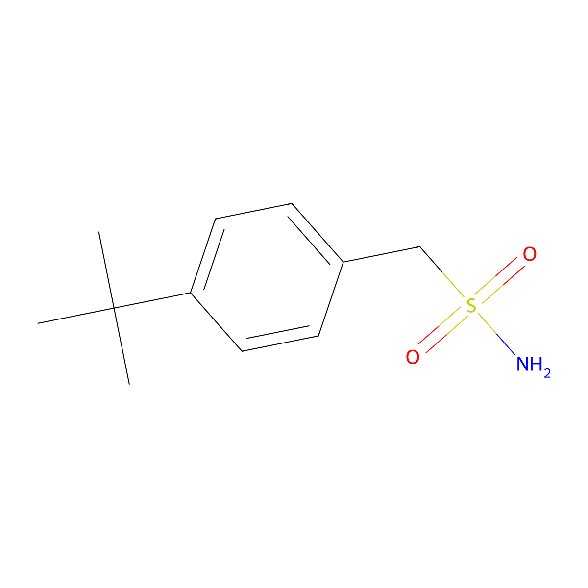 1-(4-Tert-butylphenyl)methanesulfonamide molecular structure, CAS 64732-37-2