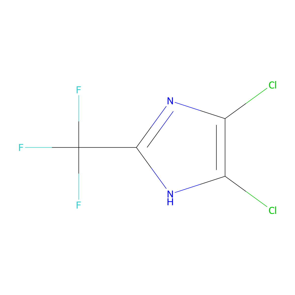 4,5-Dichloro-2-(trifluoromethyl)-1H-imidazole molecular structure, CAS 64736-49-8