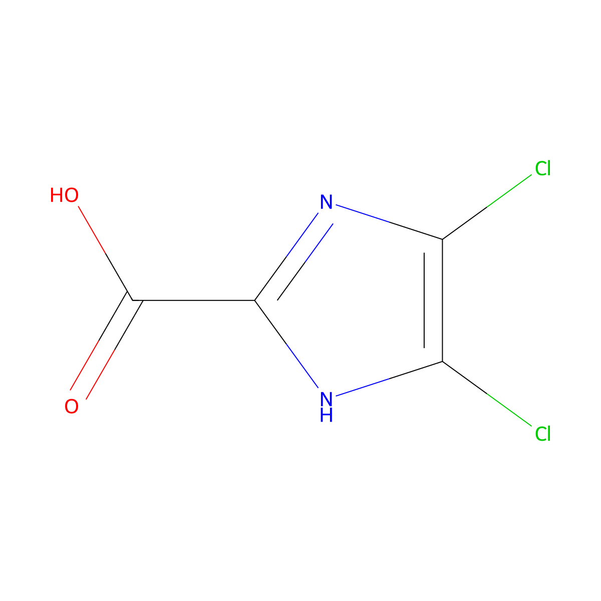 4,5-dichloro-1H-imidazole-2-carboxylic Acid molecular structure, CAS 64736-53-4