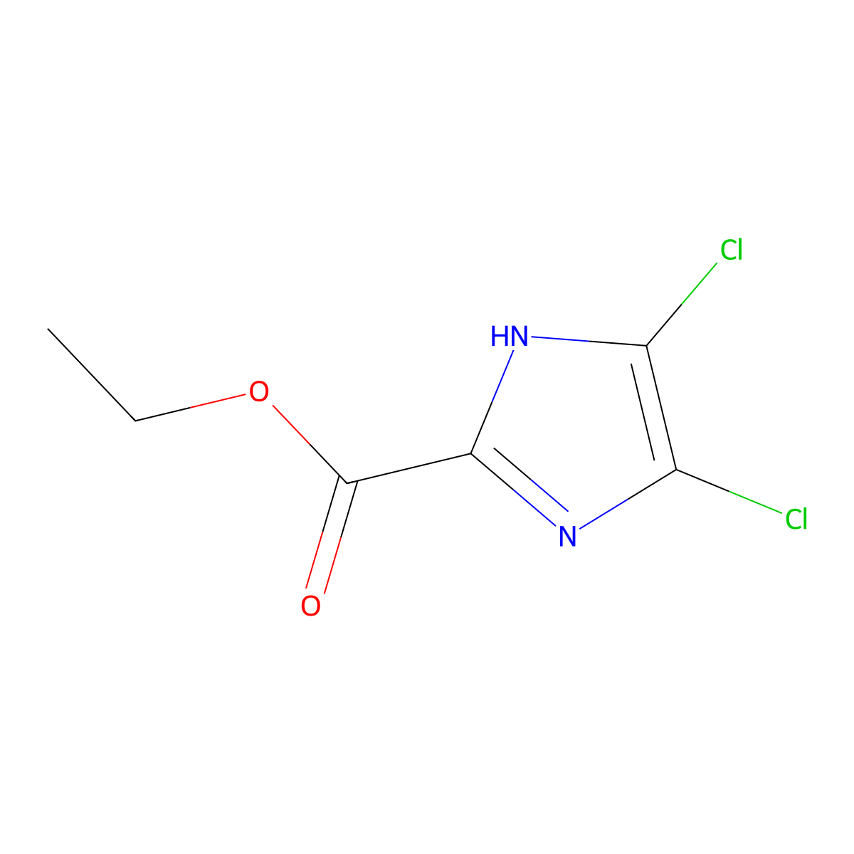 1H-Imidazole-2-carboxylic acid, 4,5-dichloro-, ethyl ester molecular structure, CAS 64736-58-9