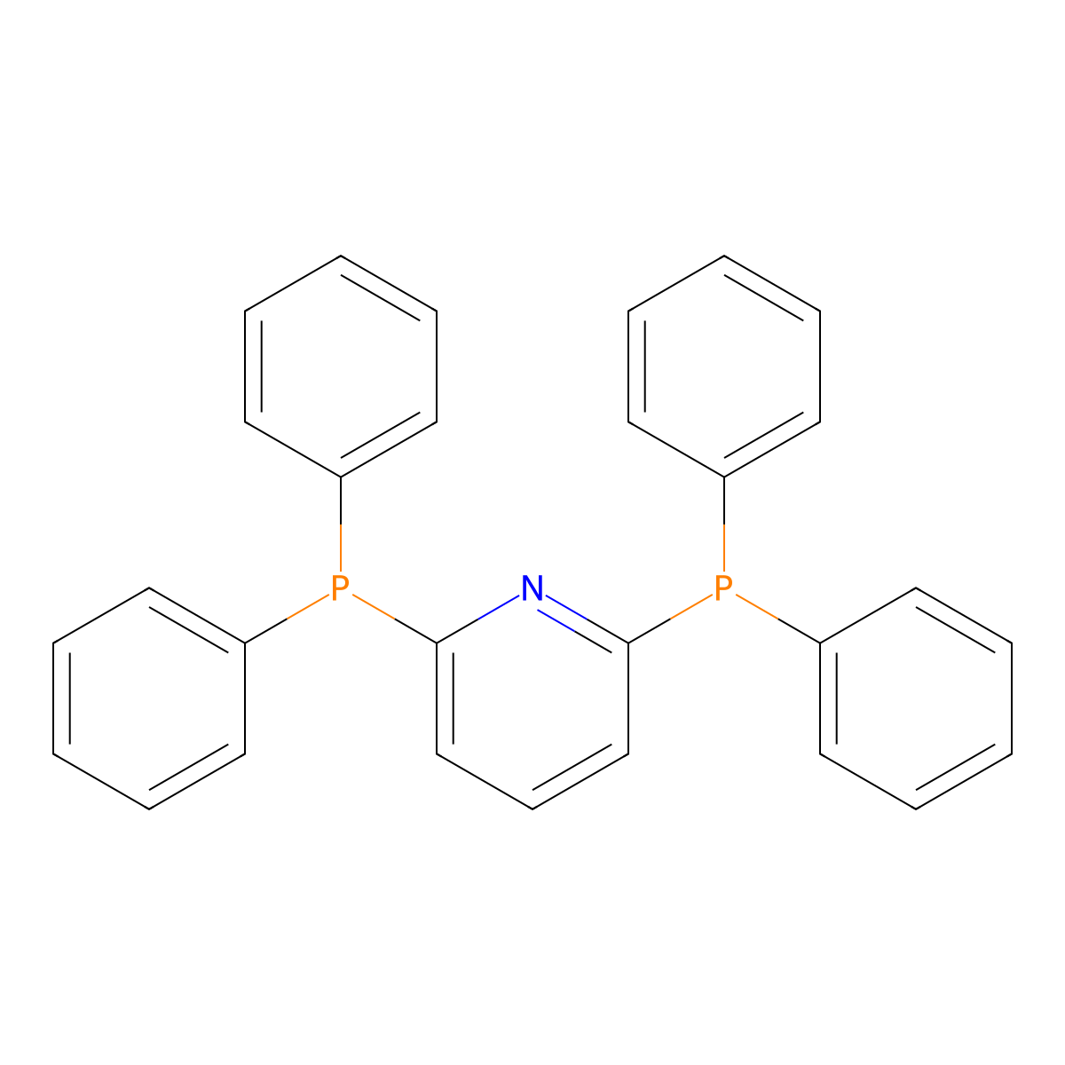 2,6-Bis(diphenylphosphino)pyridine molecular structure, CAS 64741-27-1
