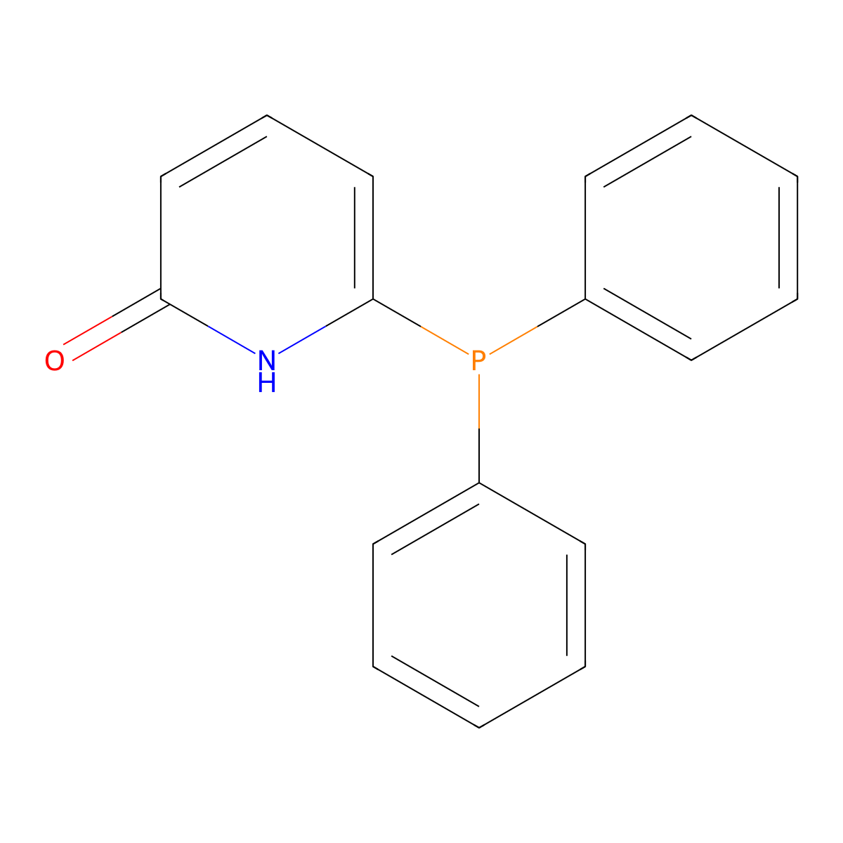 6-diphenylphosphanyl-1H-pyridin-2-one molecular structure, CAS 64741-28-2