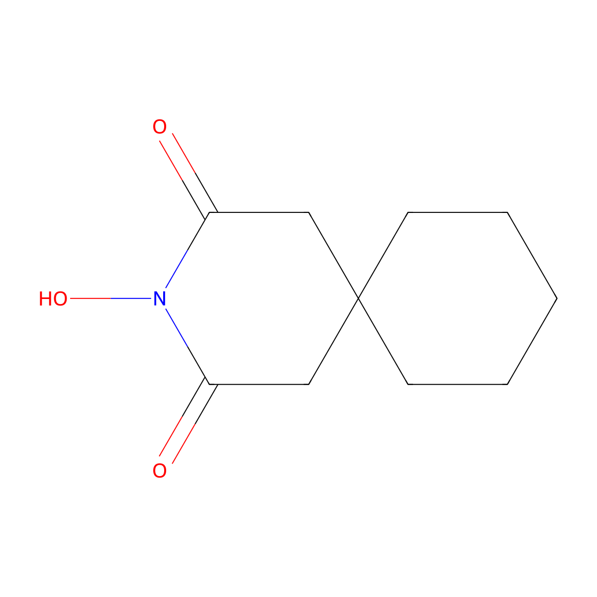 3-Hydroxy-3-azaspiro[5.5]undecane-2,4-dione molecular structure, CAS 64744-41-8