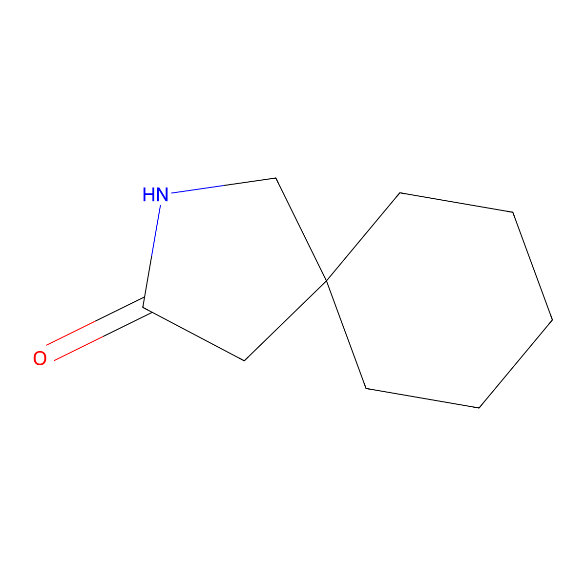 2-Azaspiro(4.5)decan-3-one molecular structure, CAS 64744-50-9