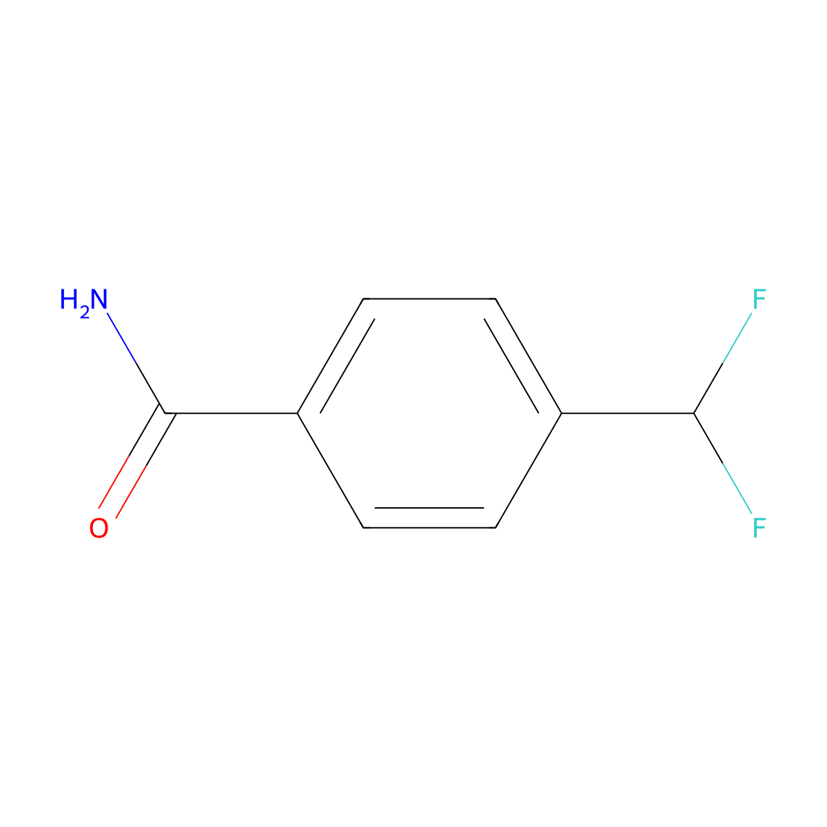 4-(Difluoromethyl)benzamide molecular structure, CAS 64747-70-2