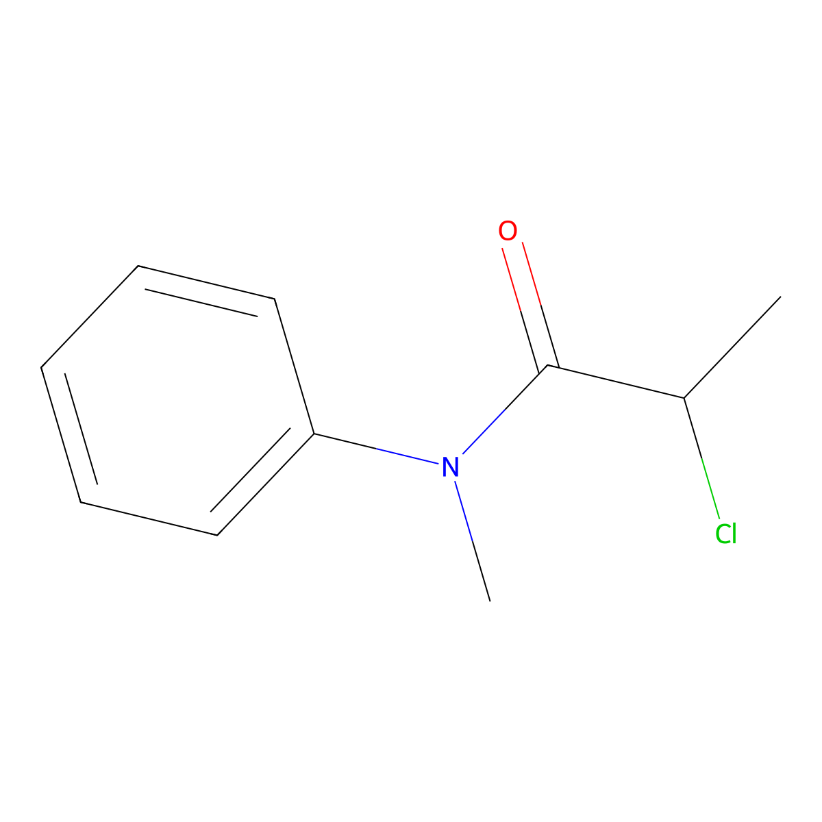2-chloro-N-methyl-N-phenylpropanamide molecular structure, CAS 64754-68-3