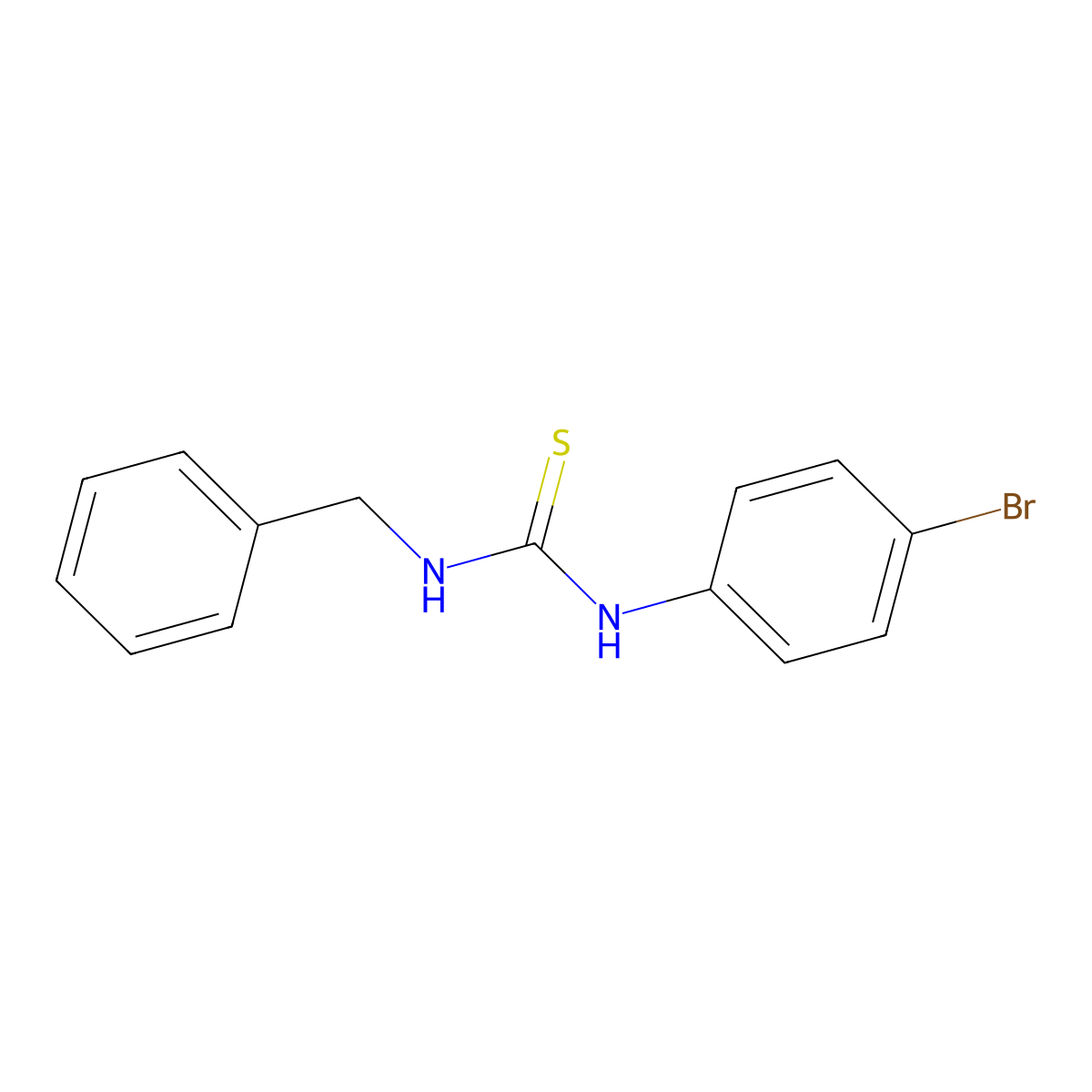 1-Benzyl-3-(4-bromophenyl)thiourea molecular structure, CAS 64755-39-1