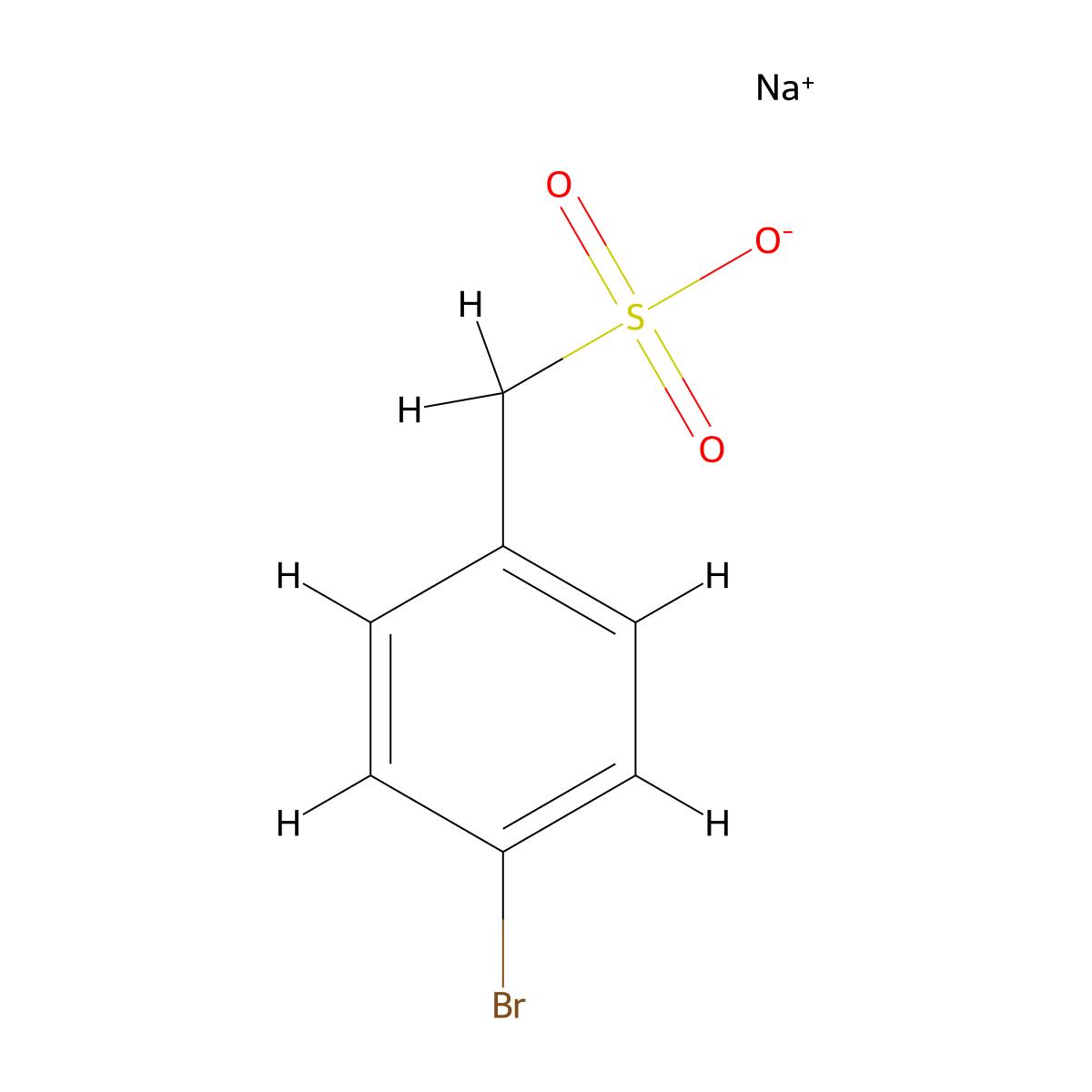 Sodium 4-bromophenylmethanesulfonate molecular structure, CAS 64755-47-1