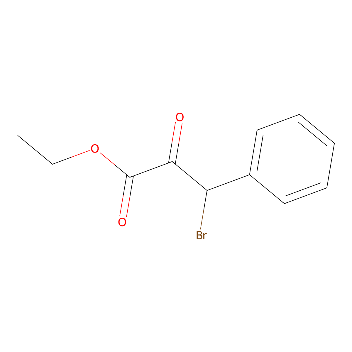Ethyl 3-bromo-2-oxo-3-phenylpropanoate molecular structure, CAS 6476-17-1