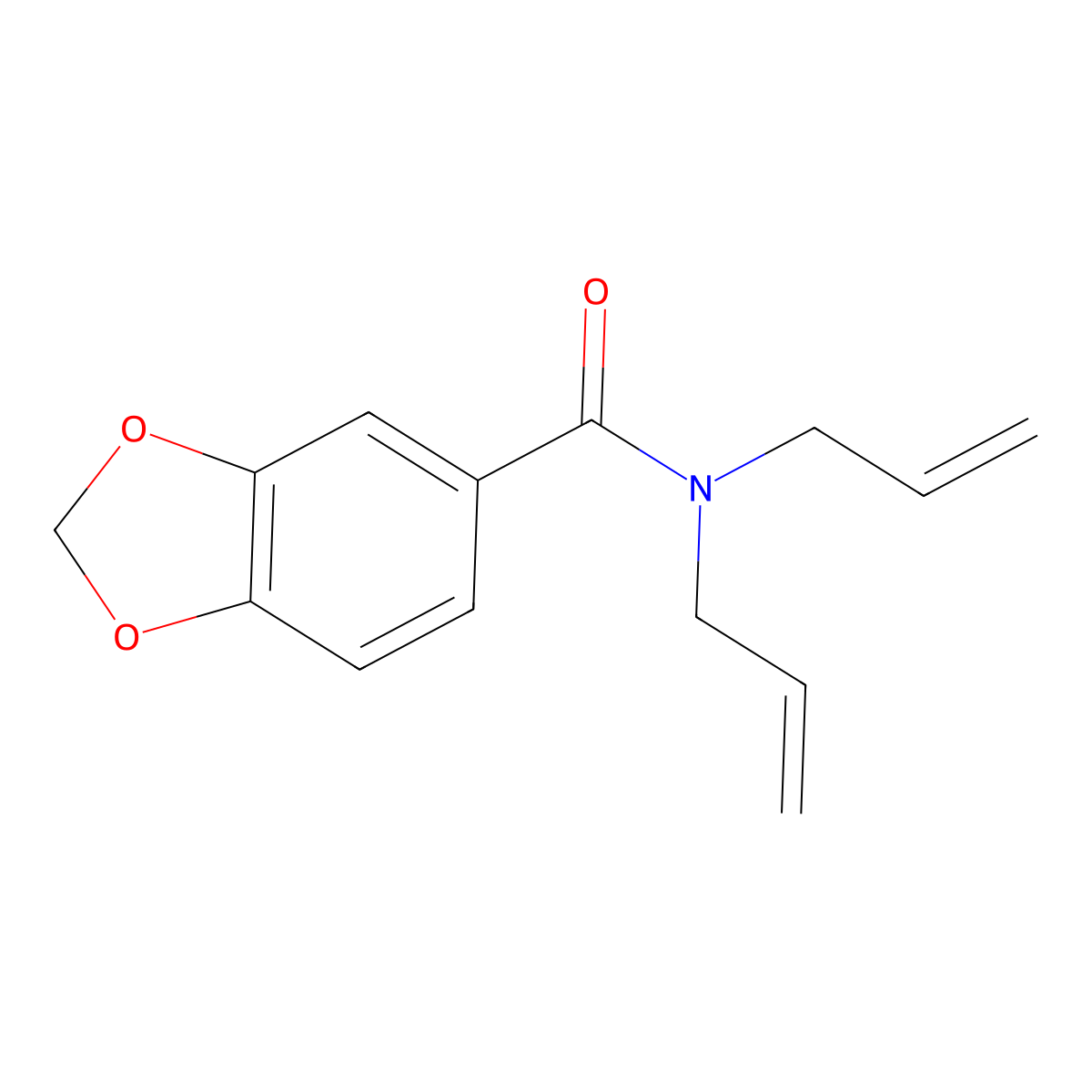 N,N-diallyl-1,3-benzodioxole-5-carboxamide molecular structure, CAS 64765-32-8