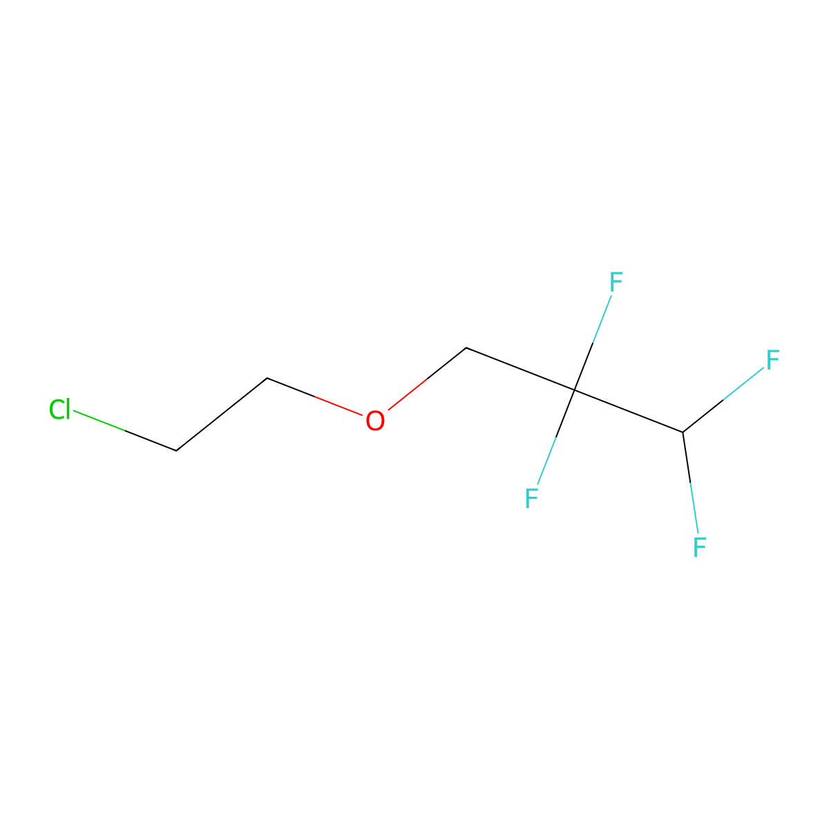 3-(2-Chloroethoxy)-1,1,2,2-tetrafluoropropane molecular structure, CAS 64769-39-7