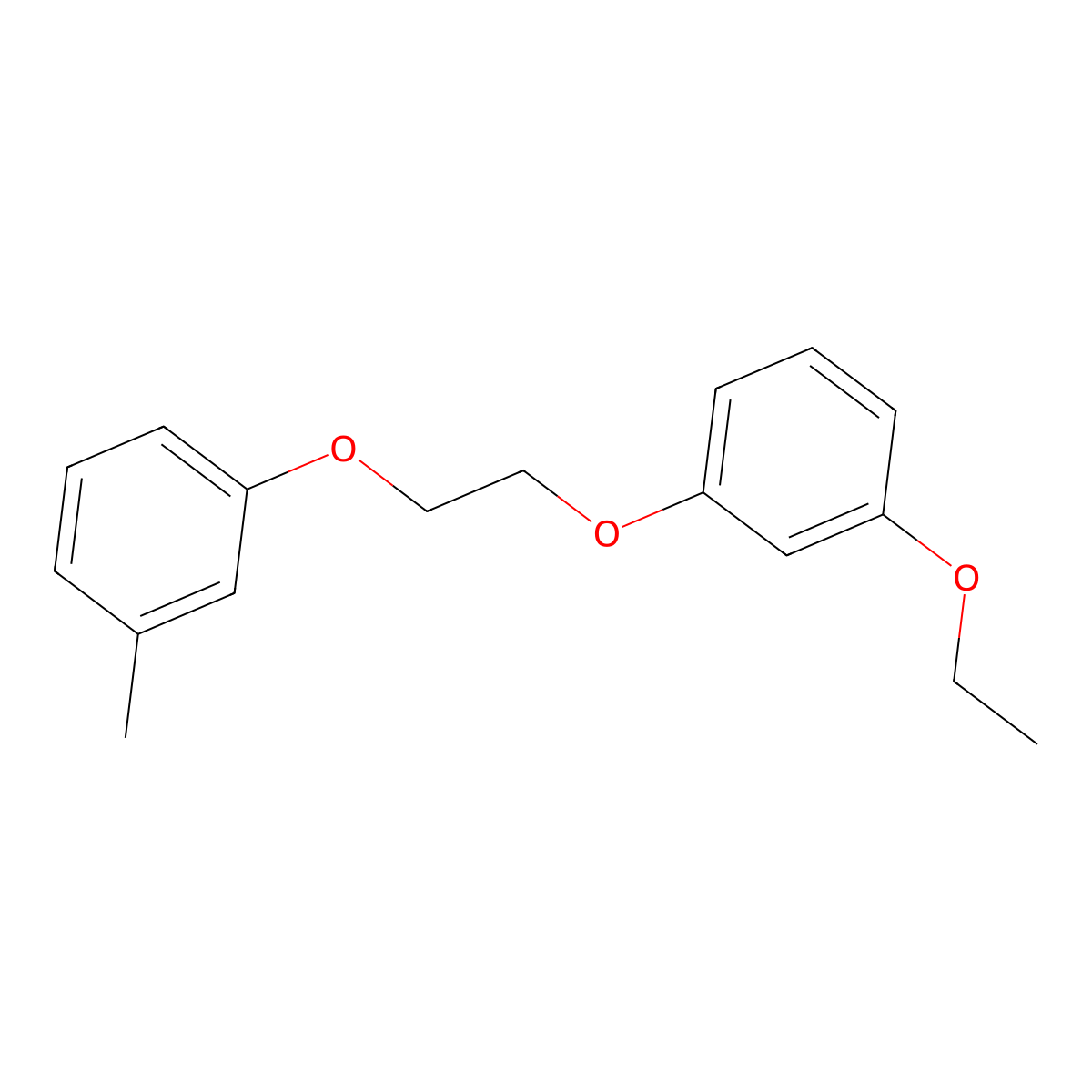 1-Ethoxy-3-[2-(3-methylphenoxy)ethoxy]benzene molecular structure, CAS 6477-63-0