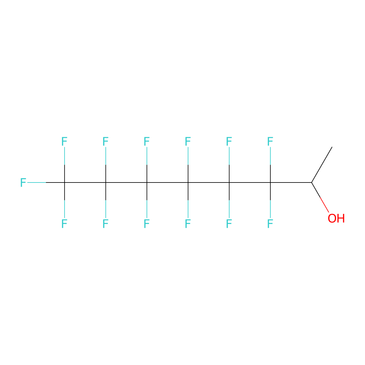 3,3,4,4,5,5,6,6,7,7,8,8,8-Tridecafluorooctan-2-ol molecular structure, CAS 64773-44-0