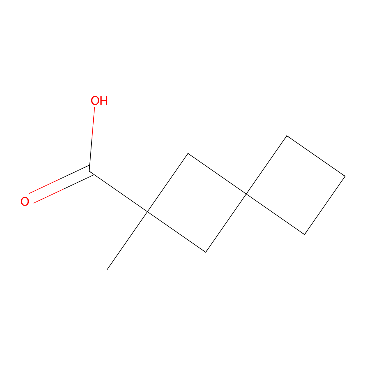 2-Methylspiro(3.3)heptane-2-carboxylic acid molecular structure, CAS 64776-06-3