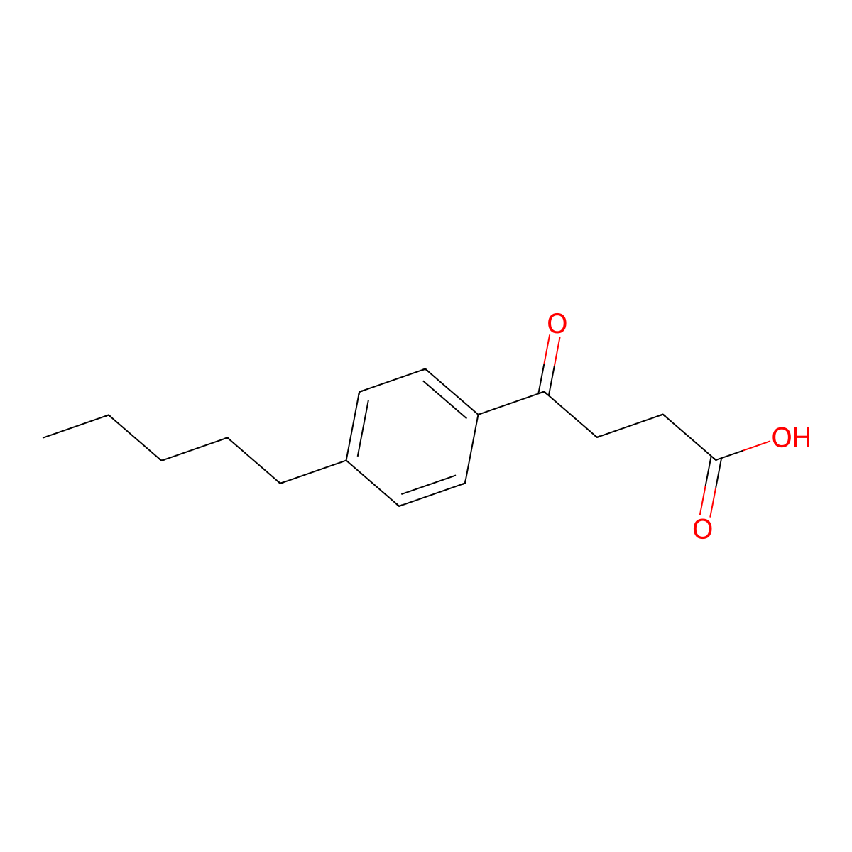 4-Oxo-4-(4-pentylphenyl)butanoic acid molecular structure, CAS 64779-07-3