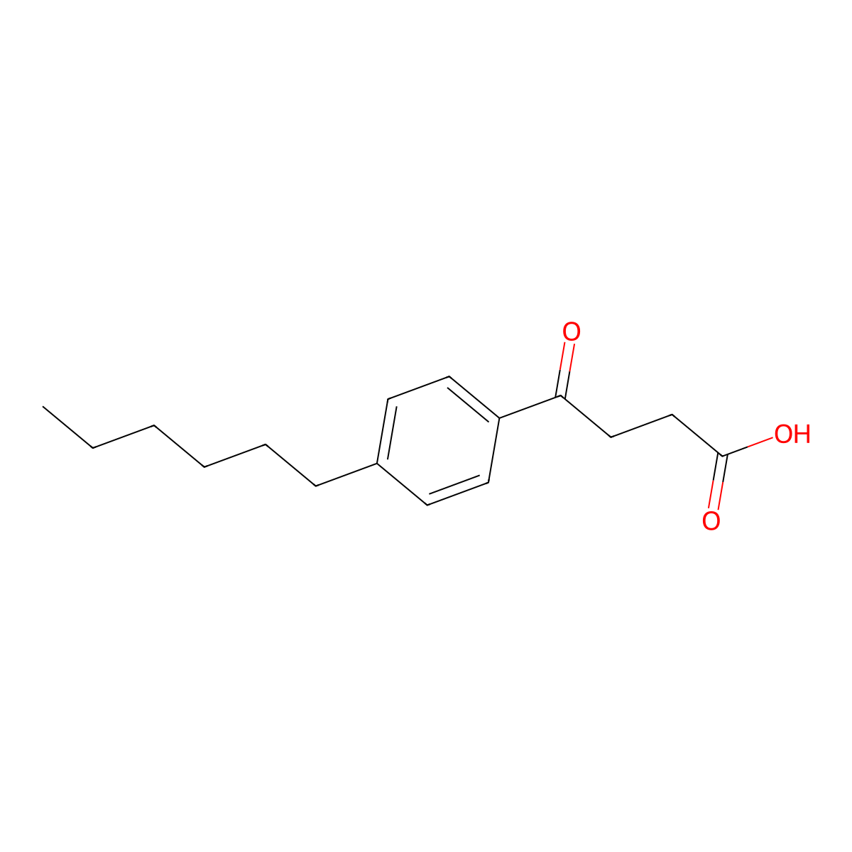 4-(4-Hexylphenyl)-4-oxobutanoic acid molecular structure, CAS 64779-08-4