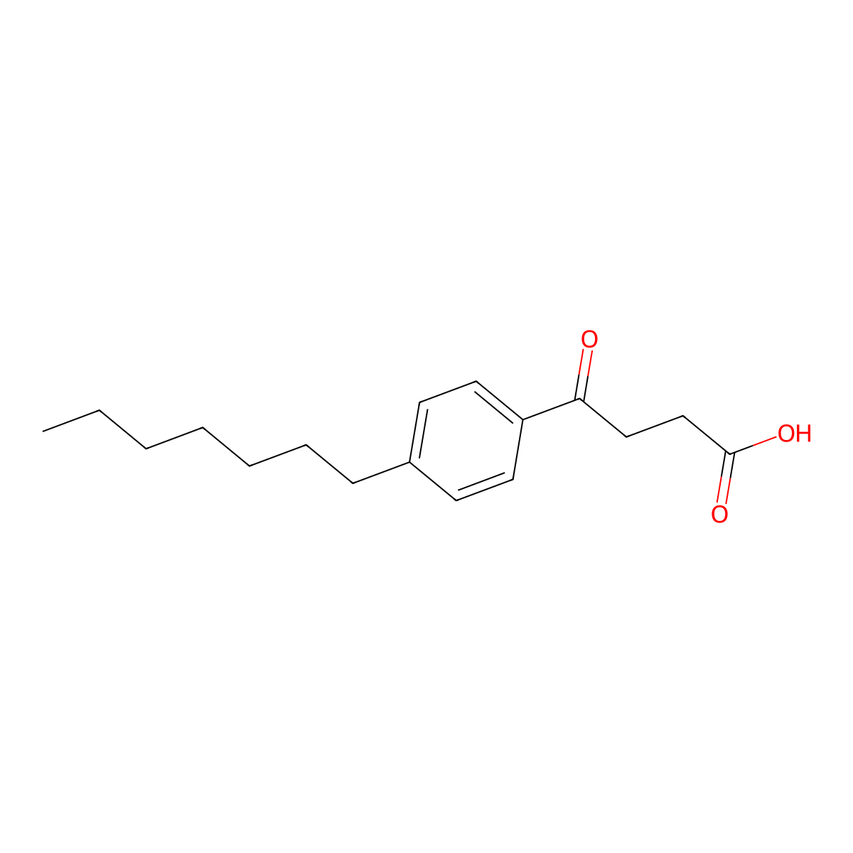 4-(4-Heptylphenyl)-4-oxobutanoic acid molecular structure, CAS 64779-09-5