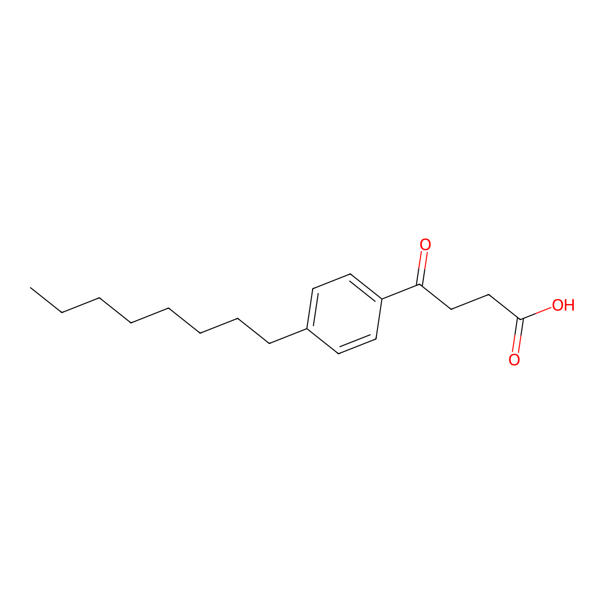4-(4-Octylphenyl)-4-oxobutanoic acid molecular structure, CAS 64779-10-8