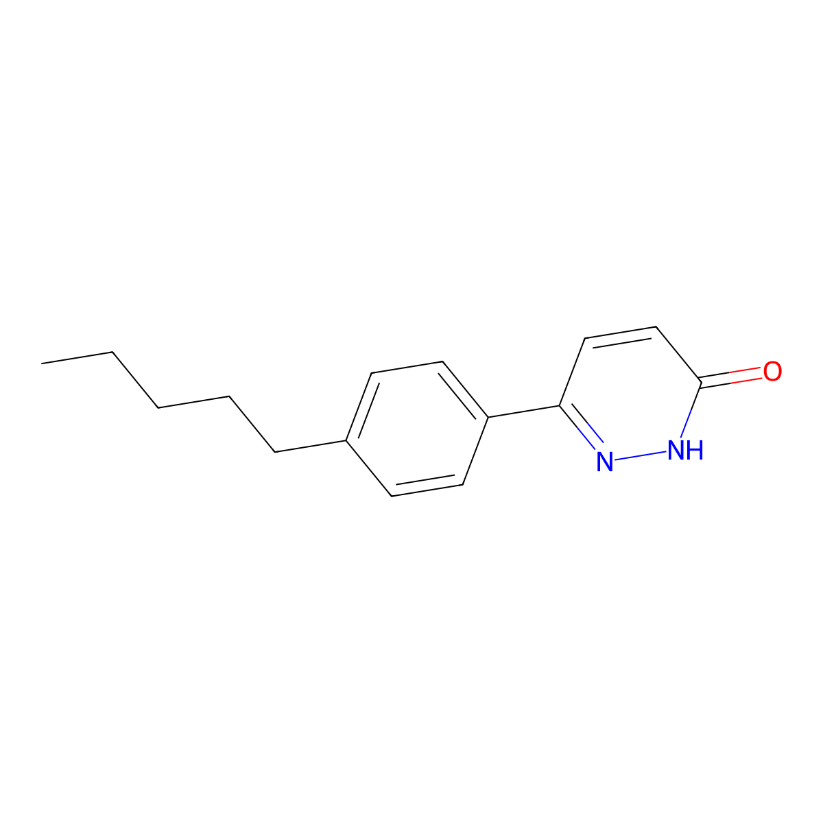 6-(4-Pentylphenyl)pyridazin-3-ol molecular structure, CAS 64779-15-3