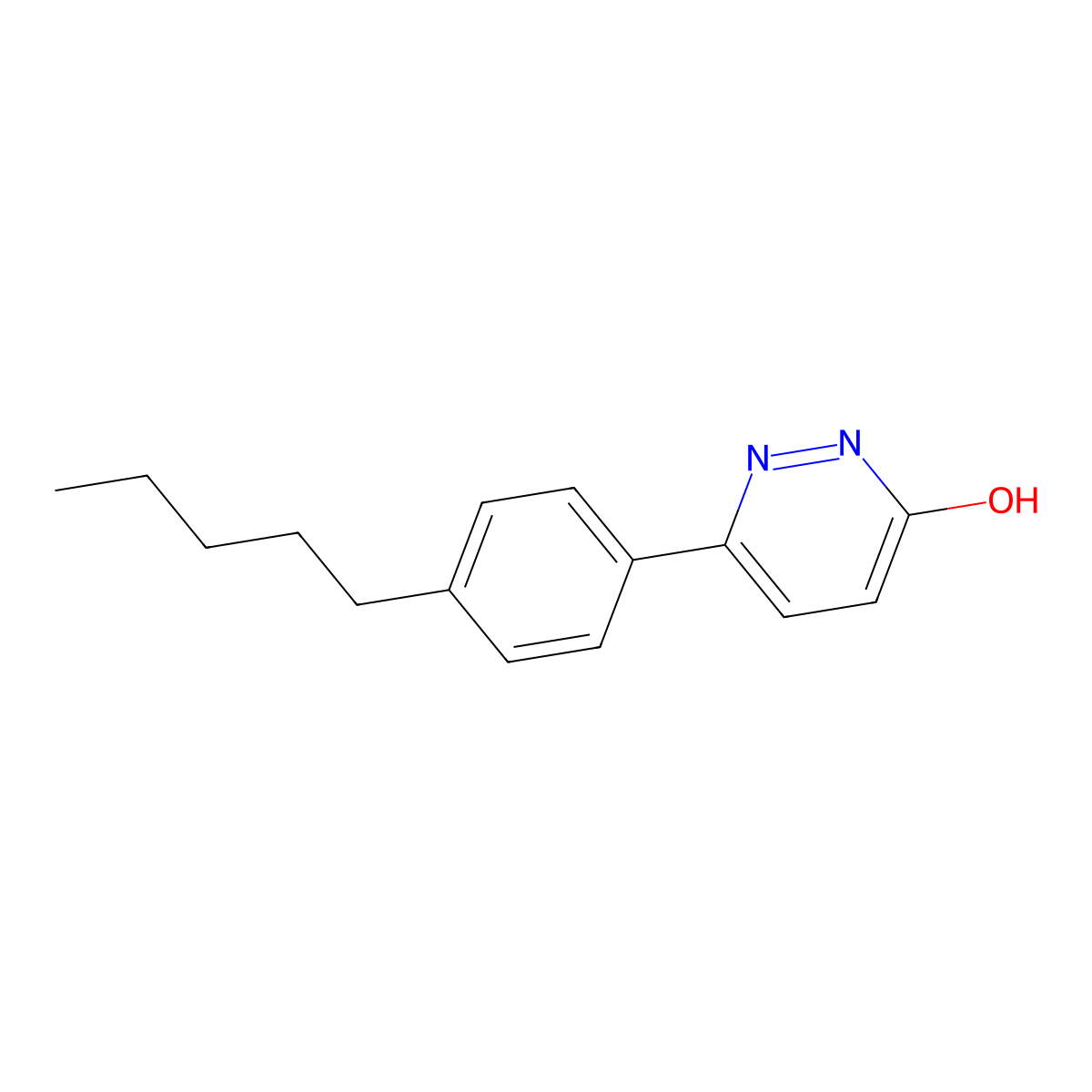 6-(4-Pentylphenyl)pyridazin-3-ol molecular structure, CAS 64779-15-3