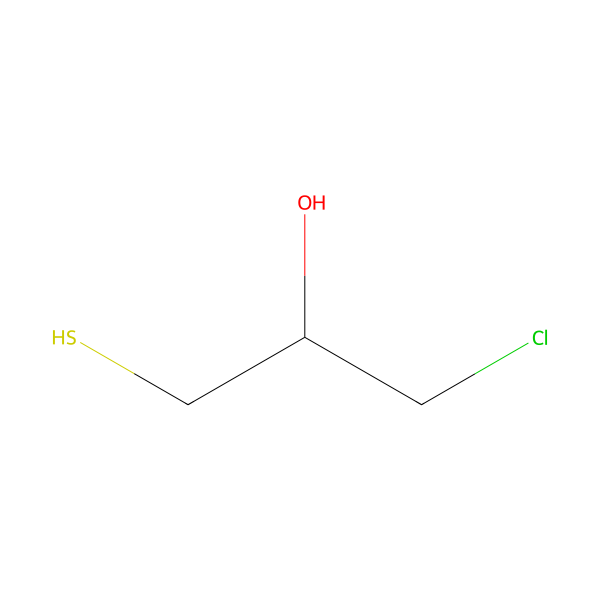 1-Chloro-3-mercapto-2-propanol molecular structure, CAS 6478-04-2
