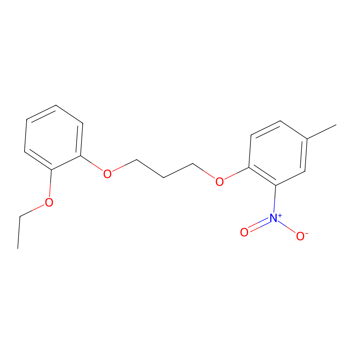 1-[3-(2-Ethoxyphenoxy)propoxy]-4-methyl-2-nitrobenzene molecular structure, CAS 6478-26-8