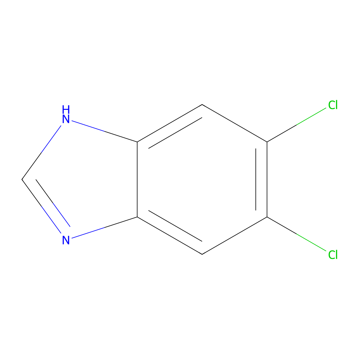 5,6-Dichloro-1H-benzimidazole molecular structure, CAS 6478-73-5