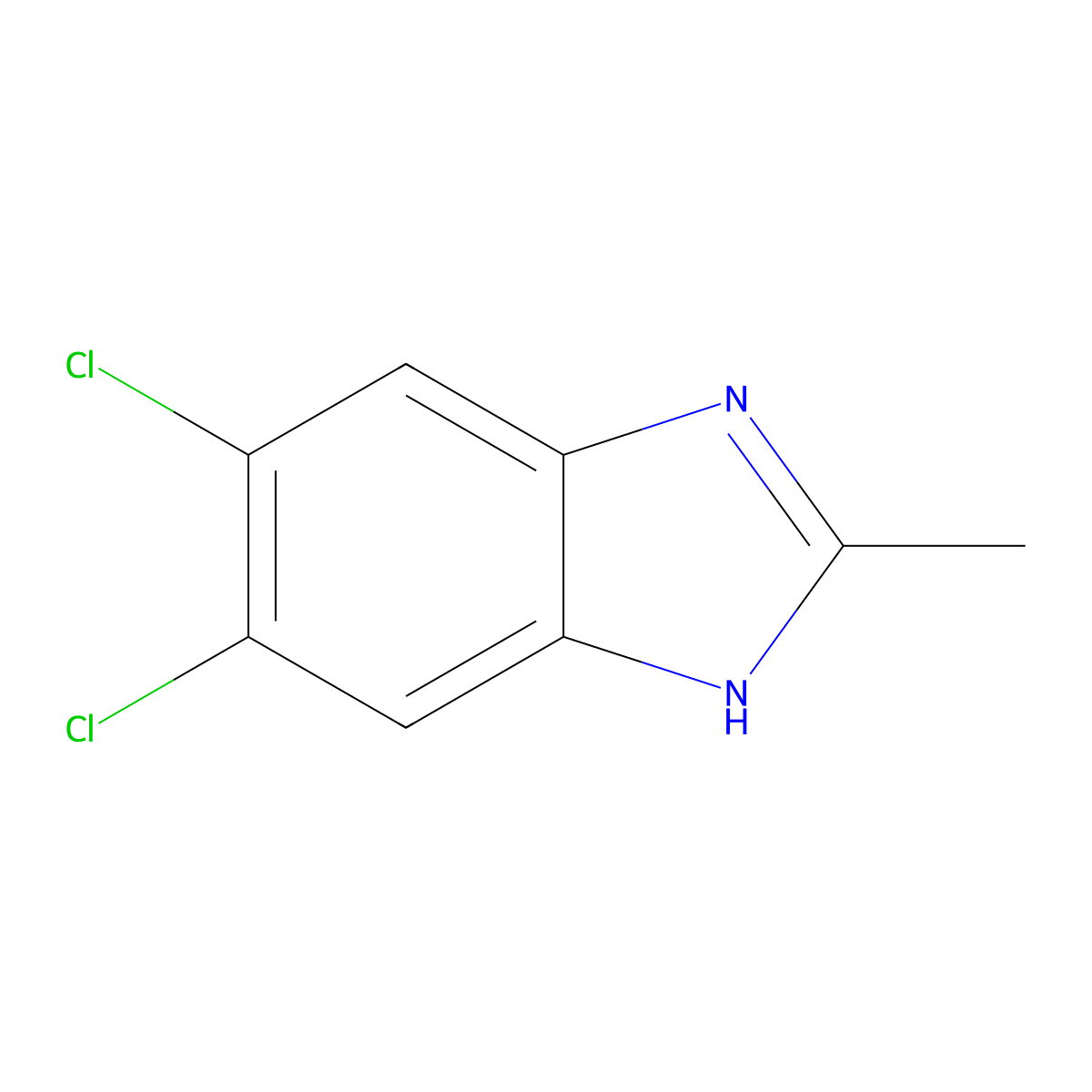 5,6-Dichloro-2-methylbenzimidazole molecular structure, CAS 6478-79-1