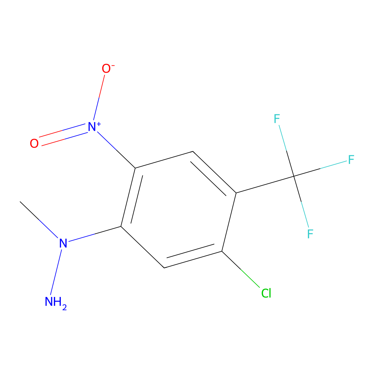 1-[5-Chloro-2-nitro-4-(trifluoromethyl)phenyl]-1-methylhydrazine molecular structure, CAS 647824-41-7