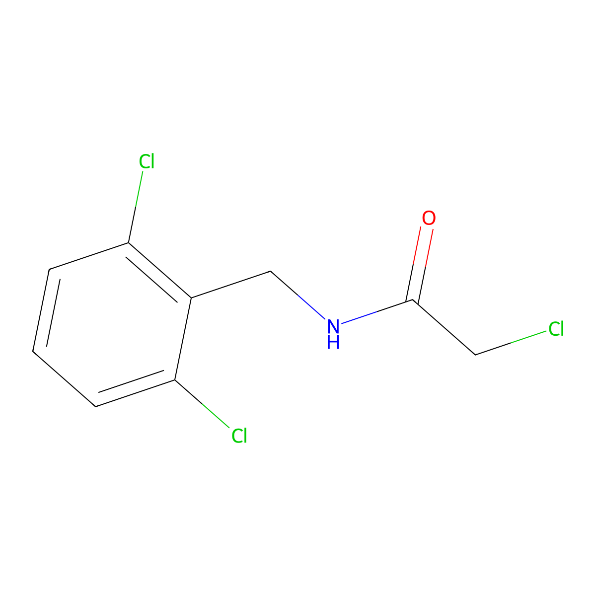 2-Chloro-N-(2,6-dichloro-benzyl)-acetamide molecular structure, CAS 647824-42-8