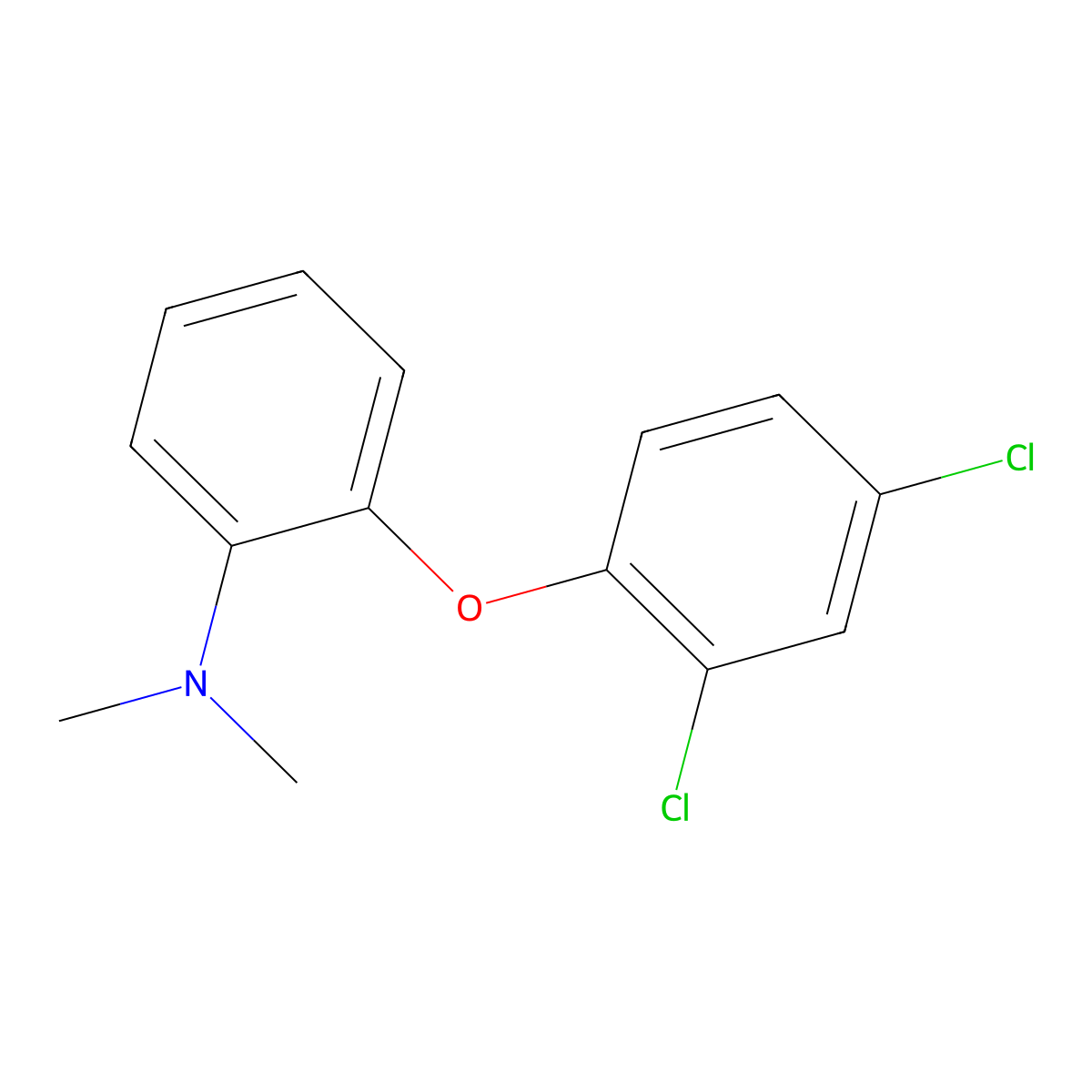 2-(2,4-dichlorophenoxy)-N,N-dimethylaniline molecular structure, CAS 647824-76-8