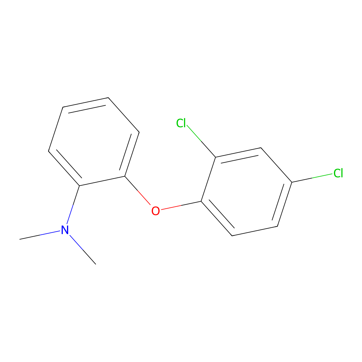 2-(2,4-dichlorophenoxy)-N,N-dimethylaniline molecular structure, CAS 647824-76-8