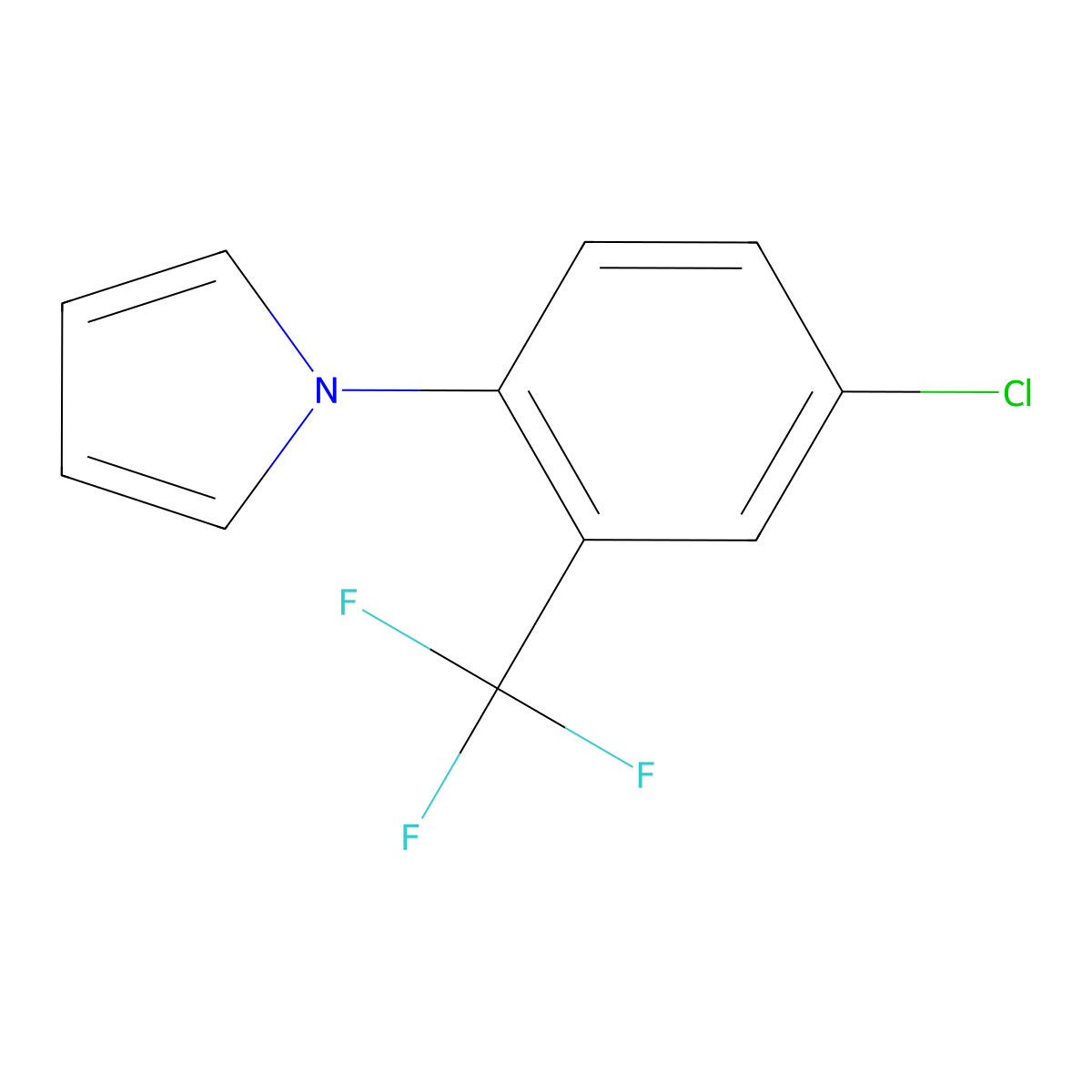 1-[4-chloro-2-(trifluoromethyl)phenyl]-1H-pyrrole molecular structure, CAS 647824-83-7