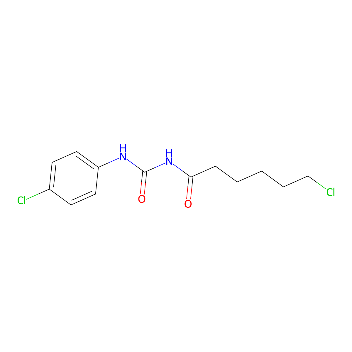 N-(6-chlorohexanoyl)-N'-(4-chlorophenyl)urea molecular structure, CAS 647824-94-0