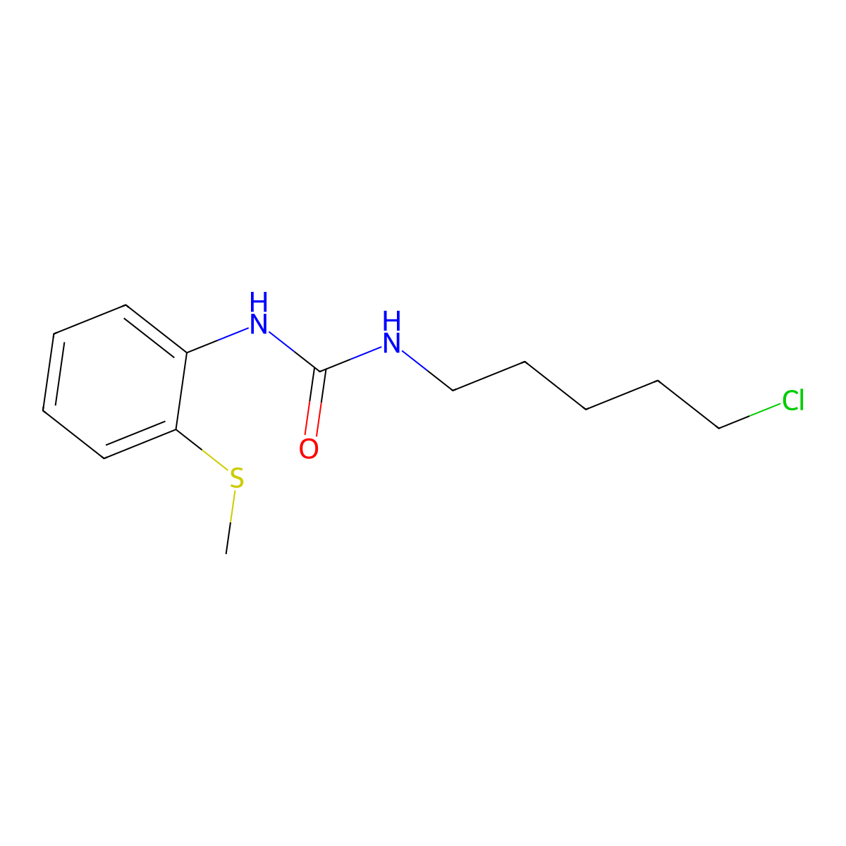 1-(5-Chloropentyl)-3-(2-methylsulfanylphenyl)urea molecular structure, CAS 647824-97-3