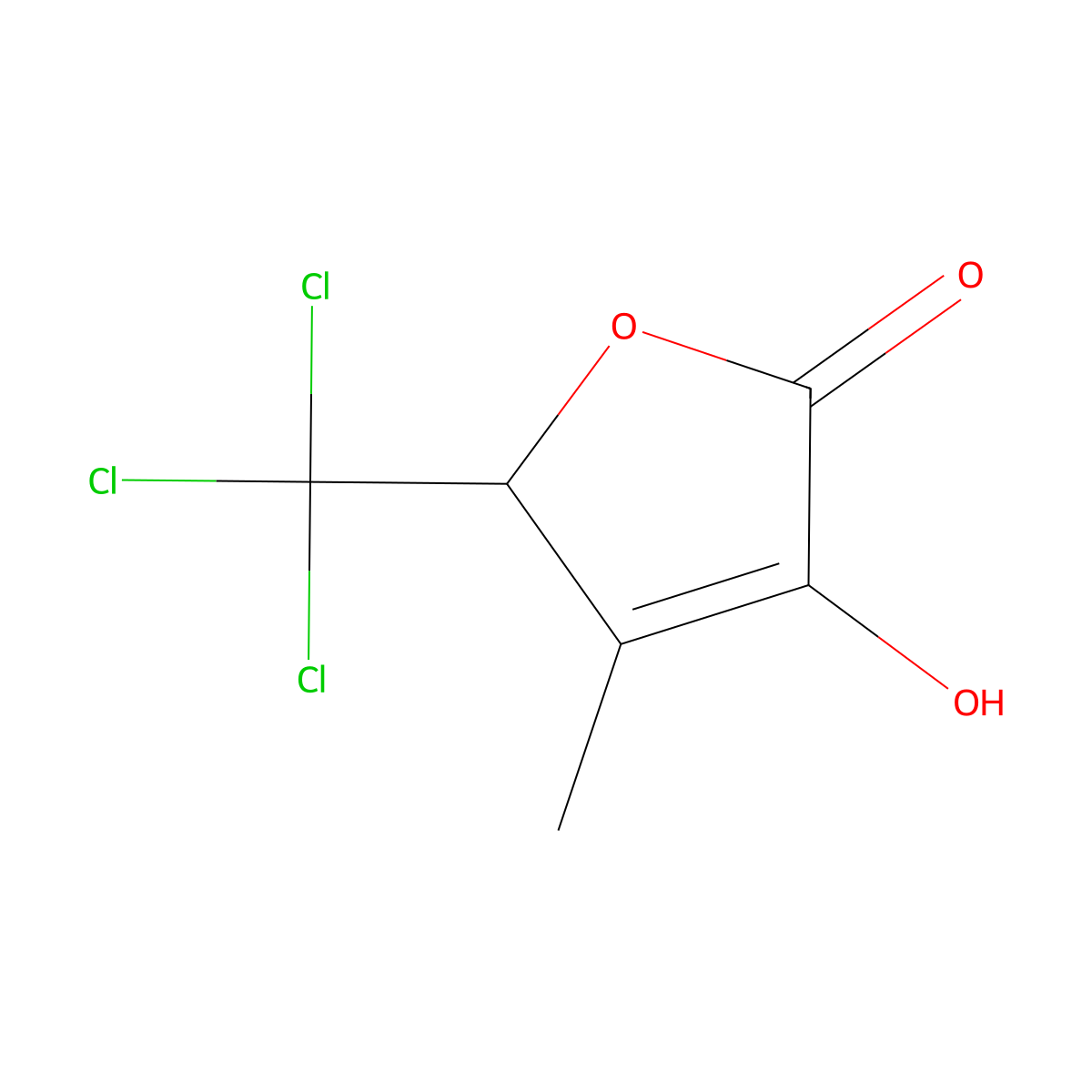 Furan-2(5H)-one, 5-trichloromethyl-3-hydroxy-4-methyl- molecular structure, CAS 647825-02-3