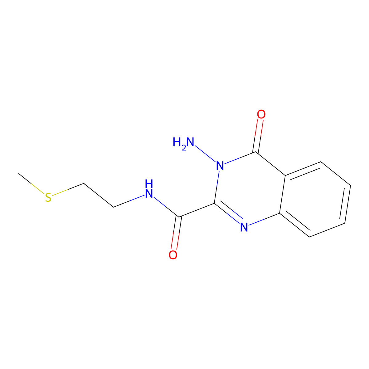 3-amino-N-[2-(methylthio)ethyl]-4-oxo-3,4-dihydroquinazoline-2-carboxamide molecular structure, CAS 647825-34-1