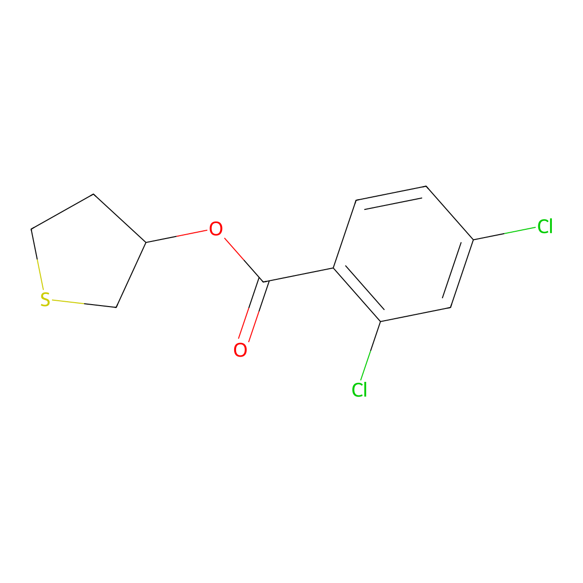 Thiolan-3-yl 2,4-dichlorobenzoate molecular structure, CAS 647825-61-4