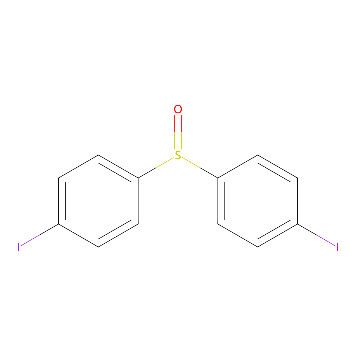 Bis(4-iodophenyl) sulfoxide molecular structure, CAS 647829-43-4