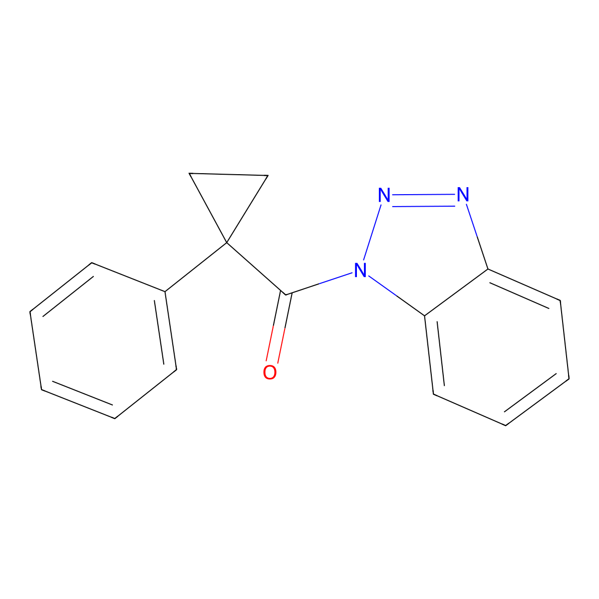 1-(1-Phenylcyclopropanecarbonyl)-1H-1,2,3-benzotriazole molecular structure, CAS 647833-13-4