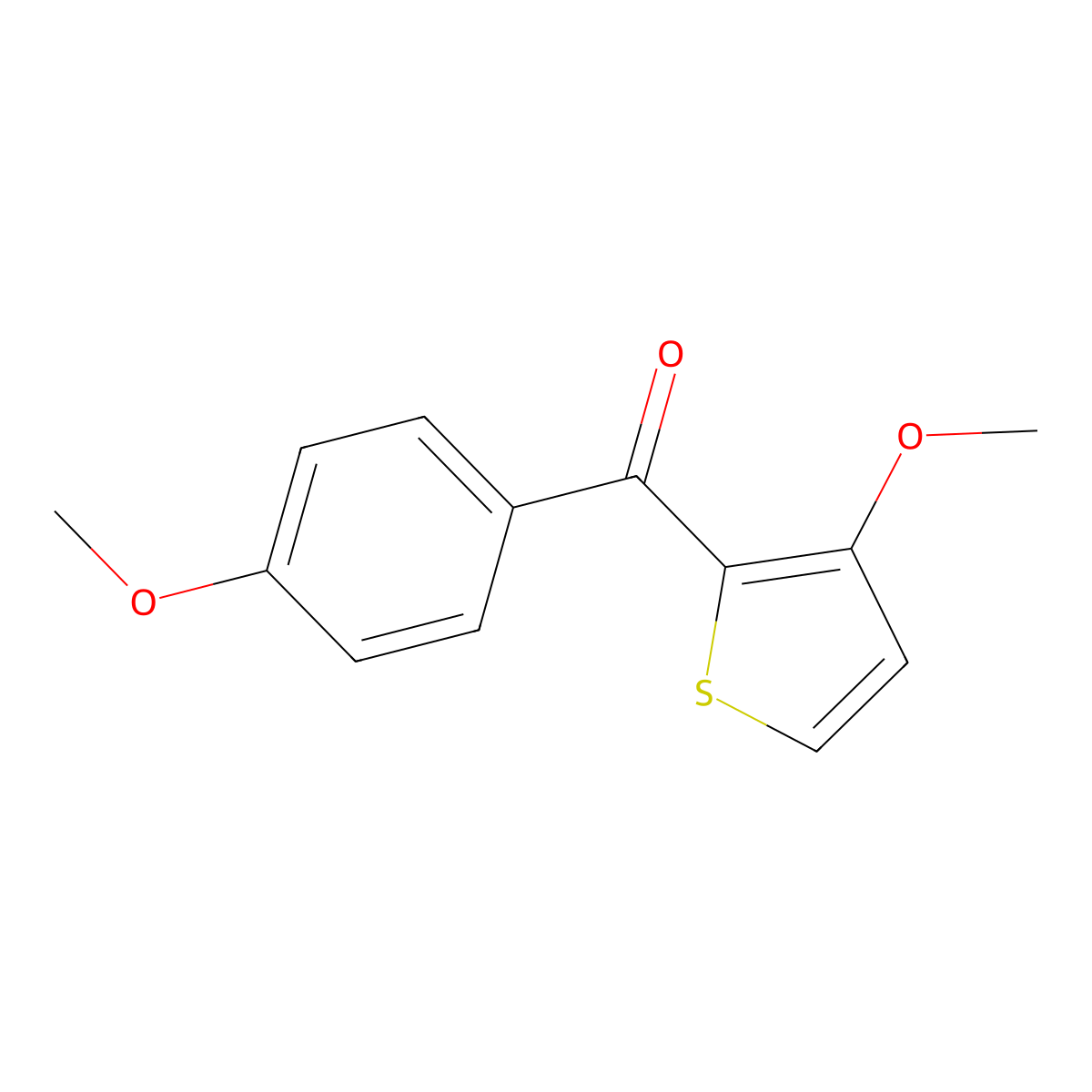 (4-Methoxyphenyl)(3-methoxythiophen-2-yl)methanone molecular structure, CAS 647833-69-0
