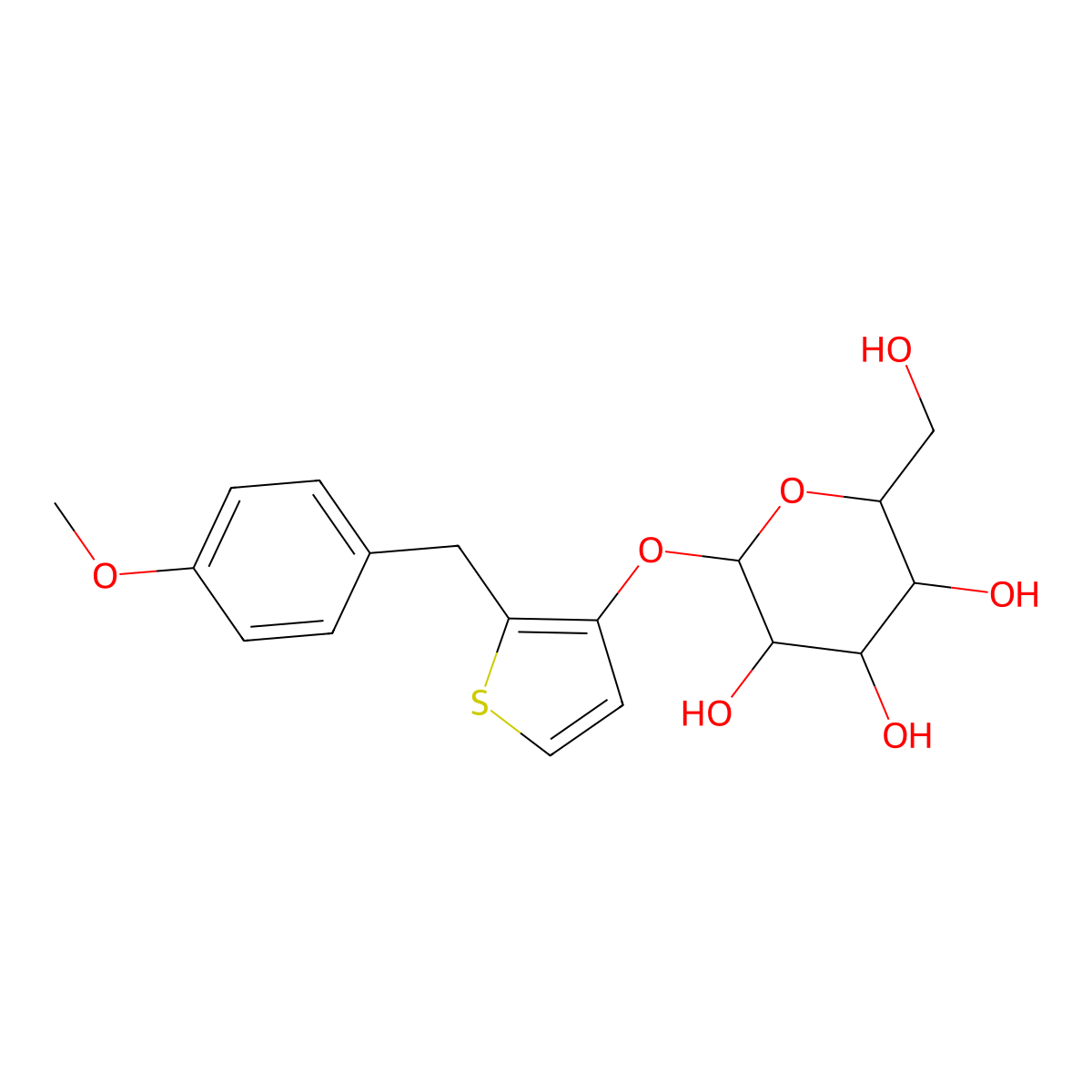 Atigliflozin molecular structure, CAS 647834-15-9