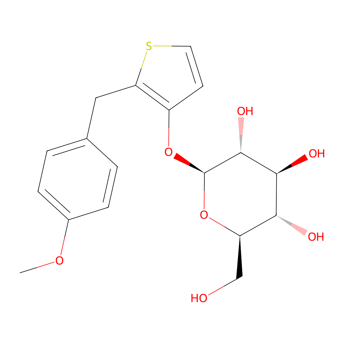 Atigliflozin molecular structure, CAS 647834-15-9
