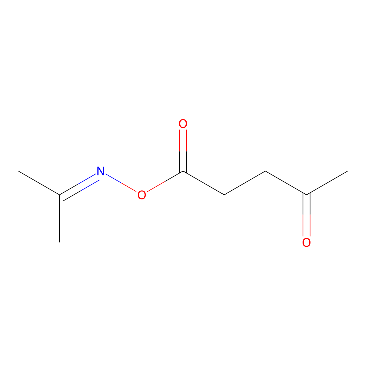 2-Pentanone, 5-[[(1-methylethylidene)amino]oxy]-5-oxo- molecular structure, CAS 647834-80-8