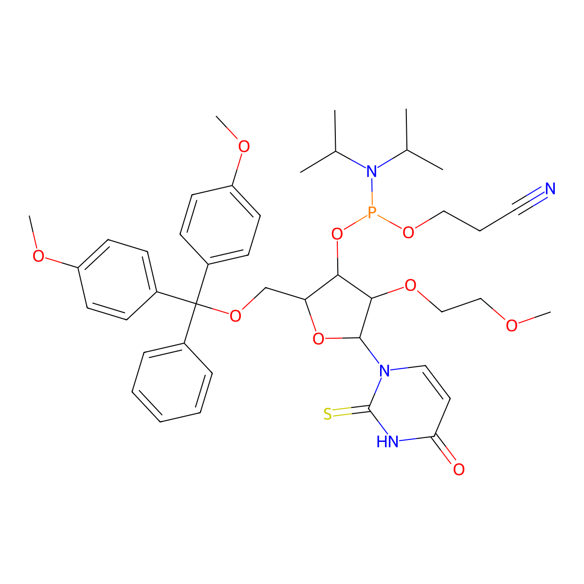 2-MOE 2-Thio-U amidite molecular structure, CAS 647839-25-6