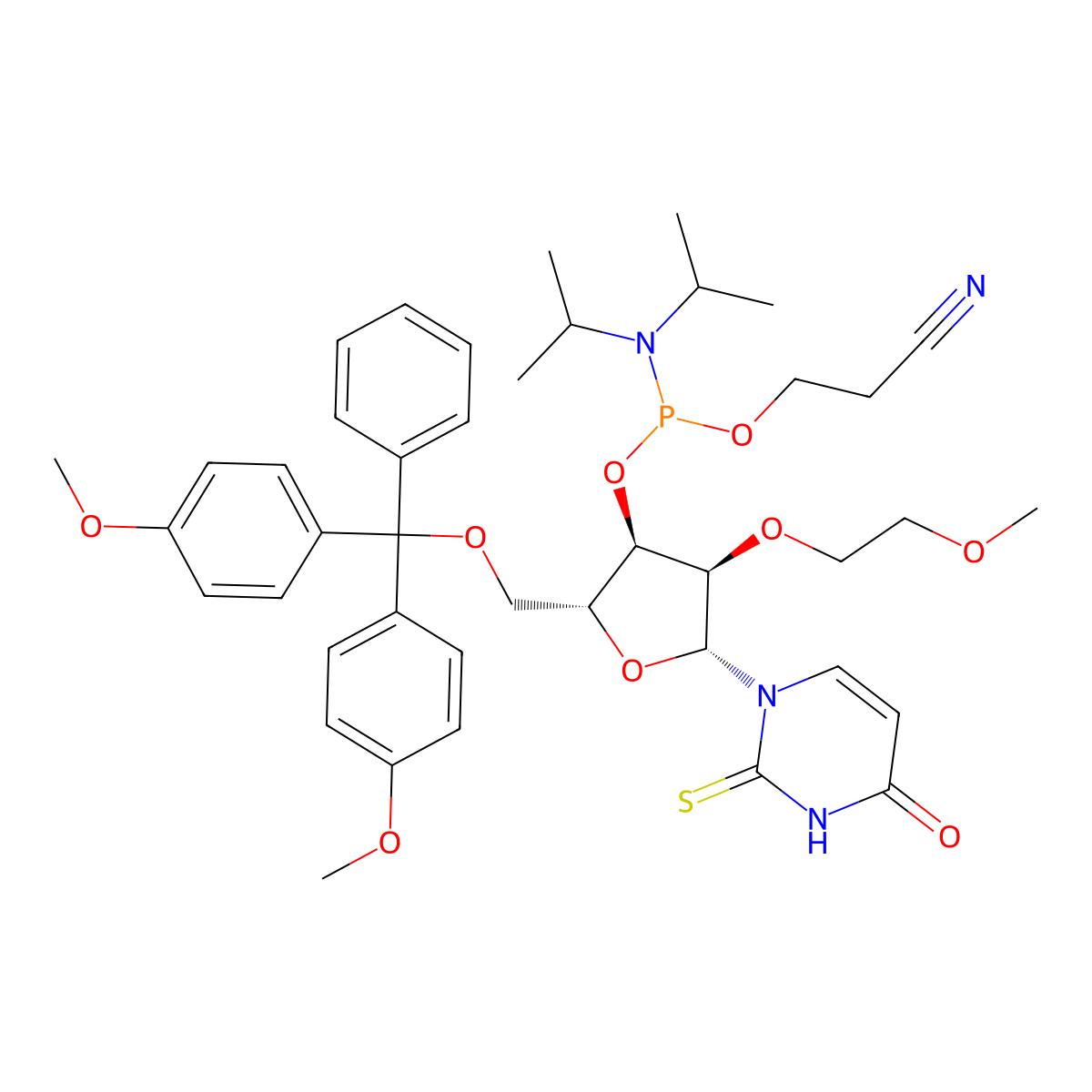 2-MOE 2-Thio-U amidite molecular structure, CAS 647839-25-6