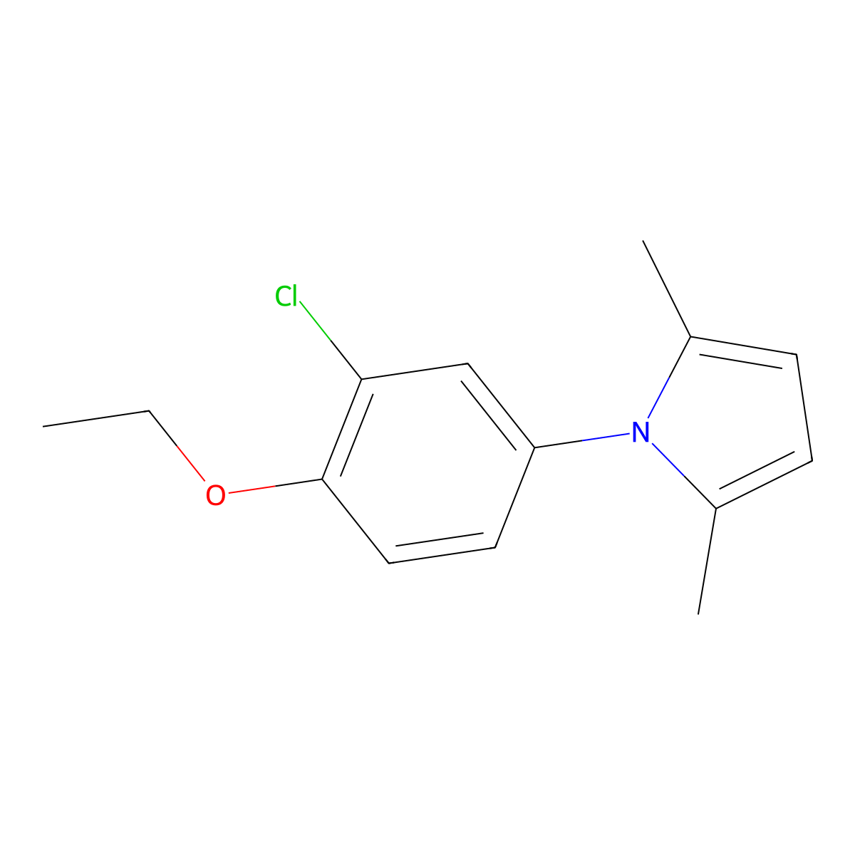 1-(3-chloro-4-ethoxyphenyl)-2,5-dimethyl-1H-Pyrrole molecular structure, CAS 647841-68-7