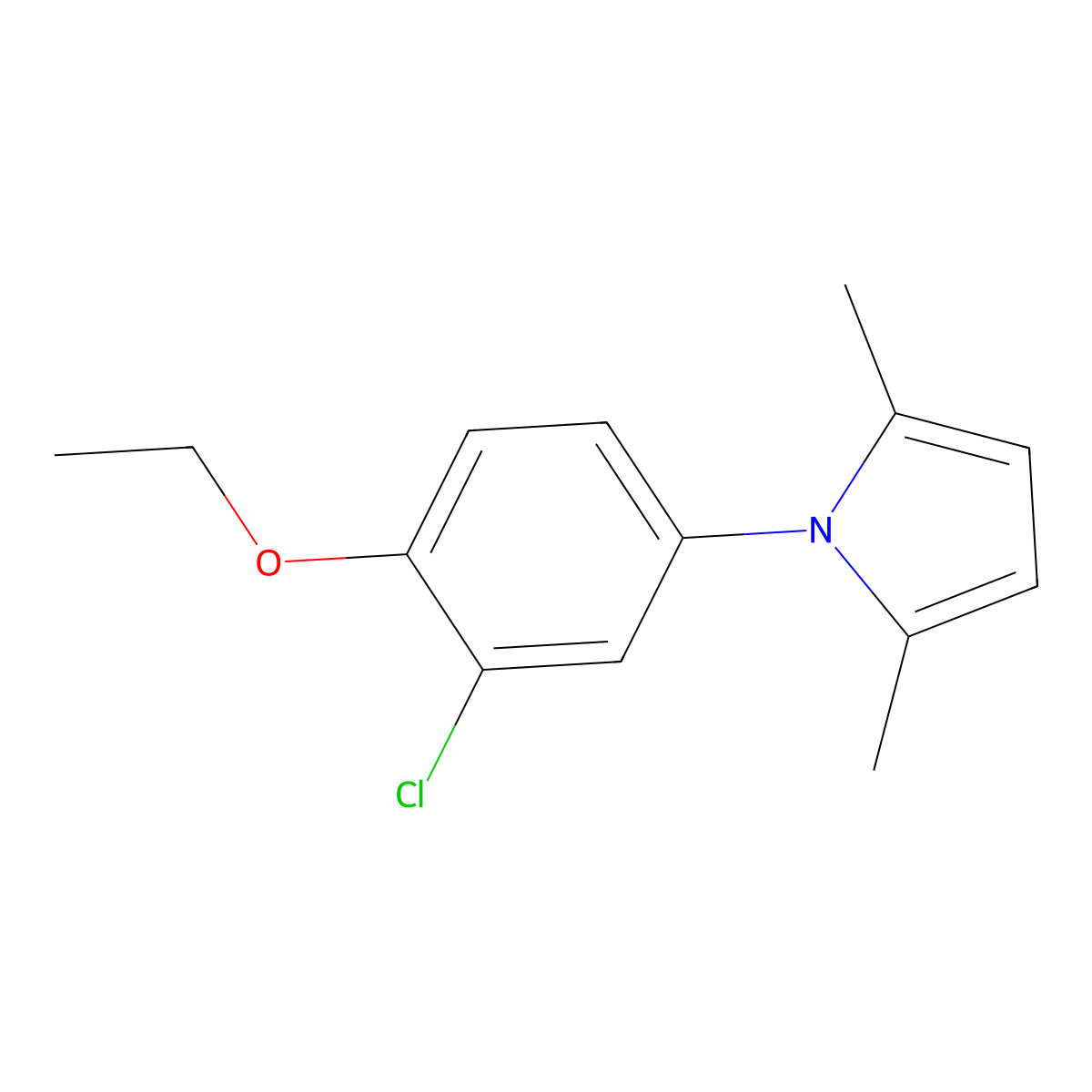 1-(3-chloro-4-ethoxyphenyl)-2,5-dimethyl-1H-Pyrrole molecular structure, CAS 647841-68-7