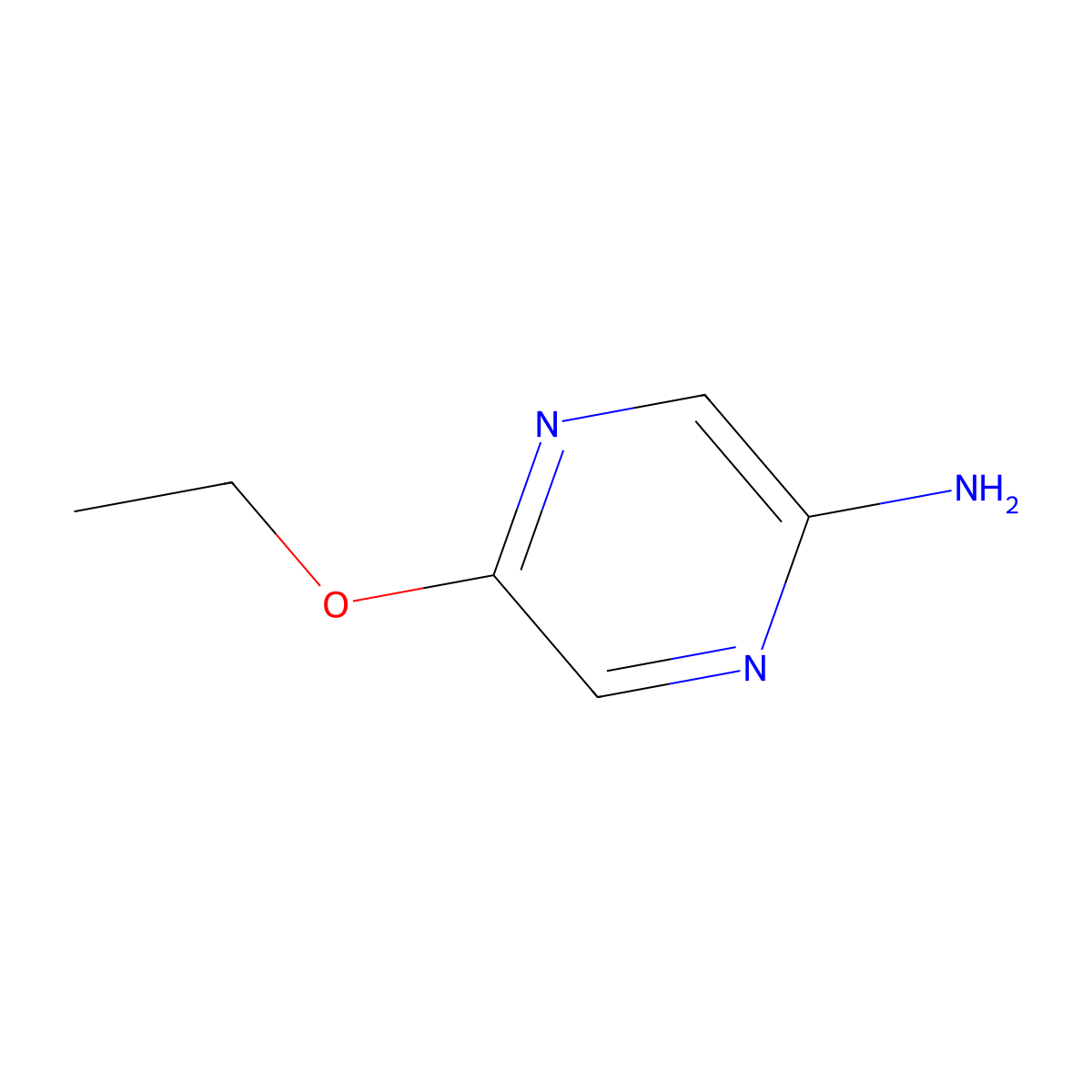 2-Amino-5-ethoxypyrazine molecular structure, CAS 647843-58-1